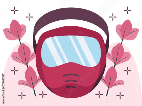 Wedling Mask Concept Illustration Stylish and Beautiful