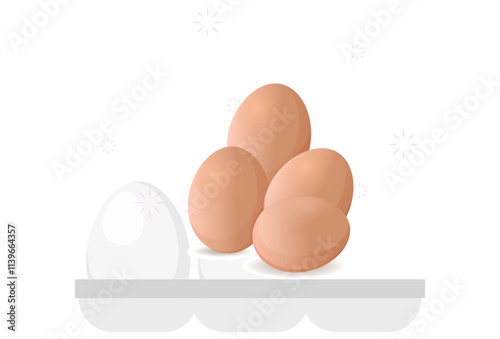 Eggs Concept Illustration Stylish and Beautiful