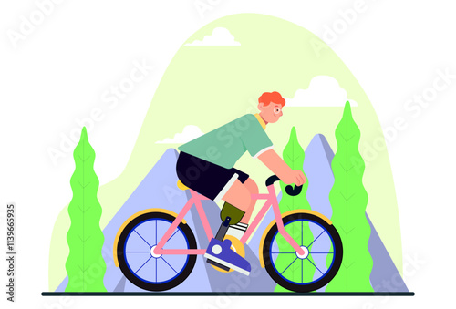 Cycling Concept Illustration Stylish and Beautiful