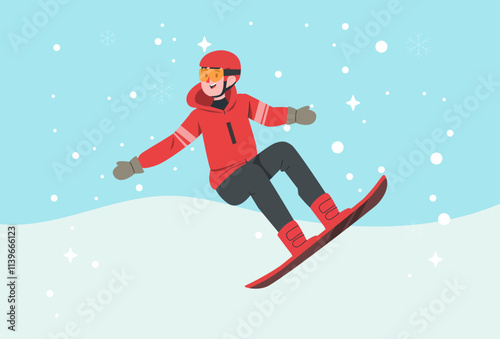 Snowboard Concept Illustration Stylish and Beautiful
