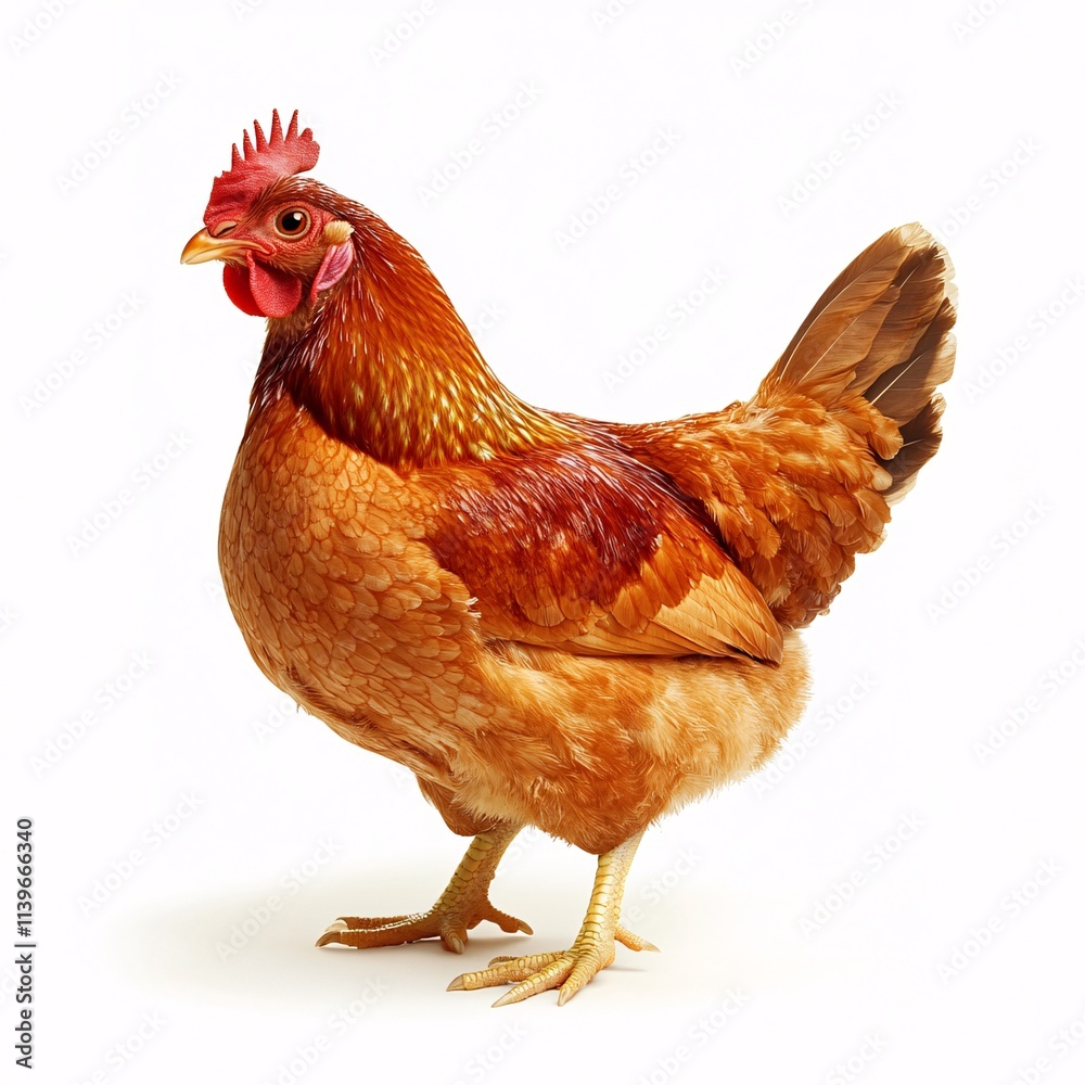 Fototapeta premium chicken on a white background