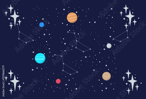 Big Dipper Concept Illustration Stylish and Beautiful