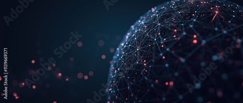 digital data background with binary code patterns, and glowing technology elements representing information flow and data