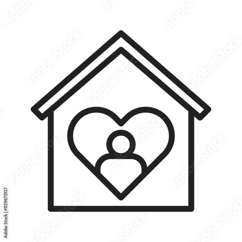 Orphanage icon vector image. Suitable for mobile apps, web apps and print media.