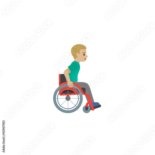 Person in Manual Wheelchair Emoji  
