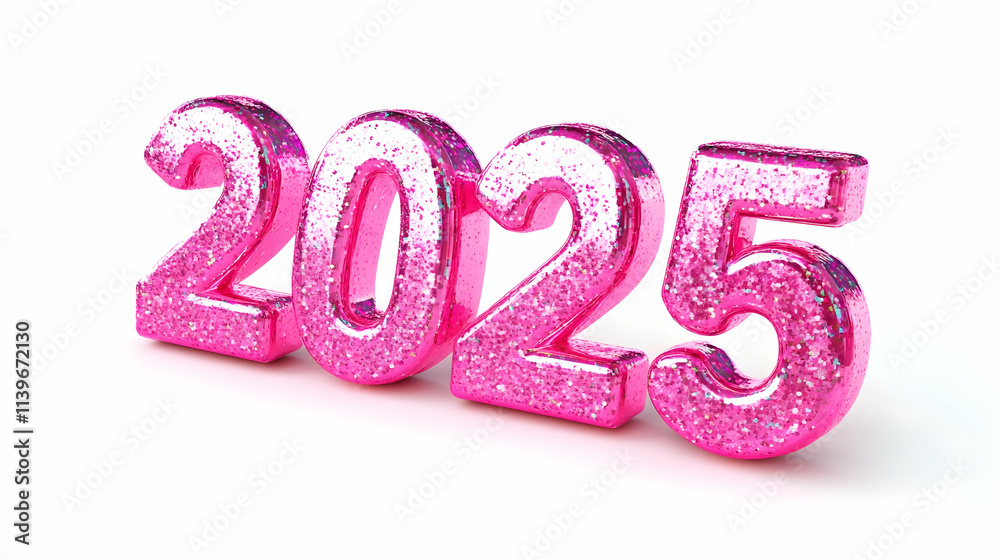 Pink Glitter 2025 3D Render