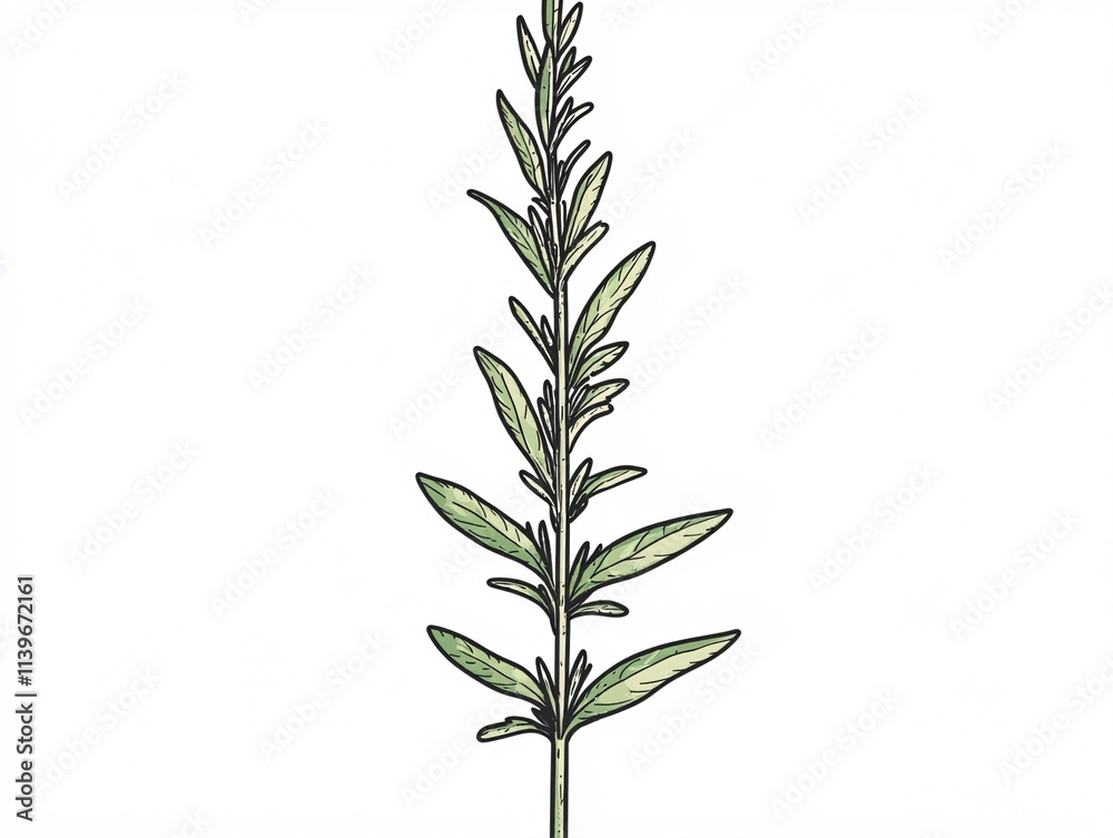 Fototapeta premium rosemary isolated on white