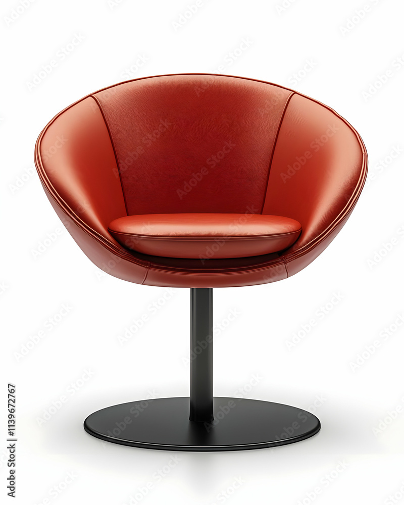 Red Leather Swivel Chair Design, Modern Home Decor Red Leather Swivel Chair Design, Modern Home Decor