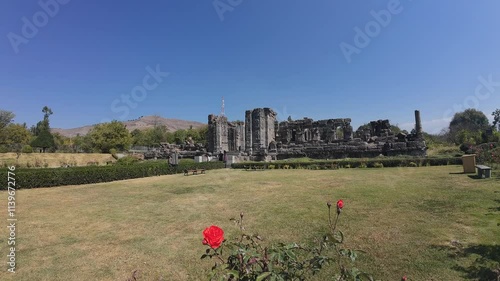 Exterior view of Ancient Martand Surya Temple, Jammu and Kashmir, India photo