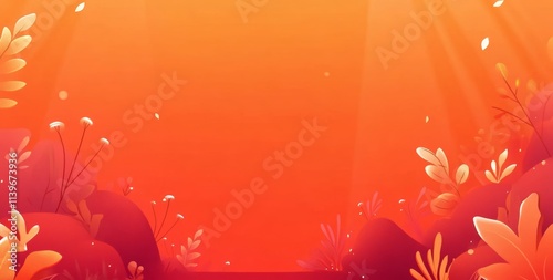 Abstract Orange Landscape W...