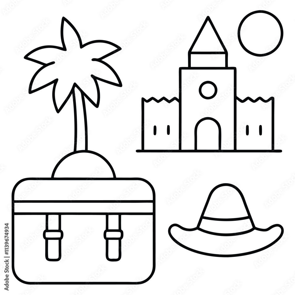 A collection of Travel and Holiday icons set A collection of Travel and Holiday icons set