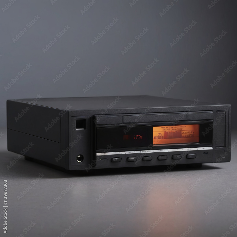 stereo player close up , realistic illustration