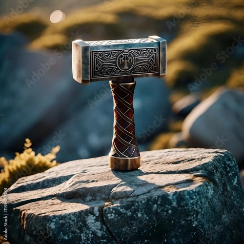 Mjolnir - the hammer of the Scandinavian god Thor photo