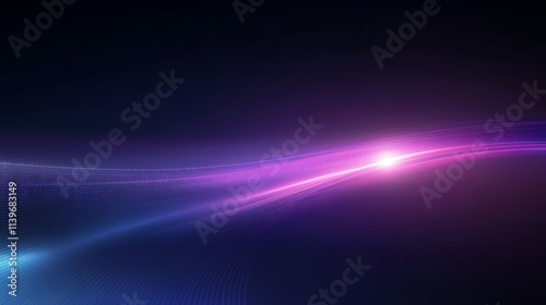 Abstract cosmic background with glowing nebula and light streaks.