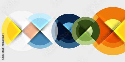 Target circle geometric abstract shapes. Vector Illustration For Wallpaper, Banner, Background, Card, Book Illustration, landing page