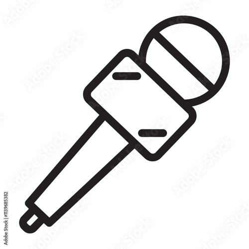 mic line icon