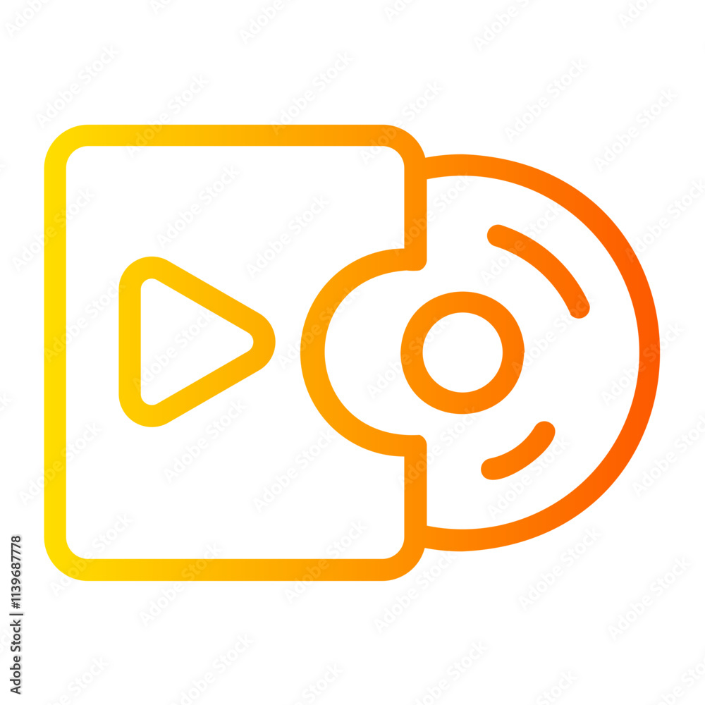 cd drive gradient icon cd drive gradient icon
