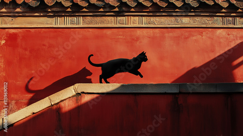 Photography cat on the roof