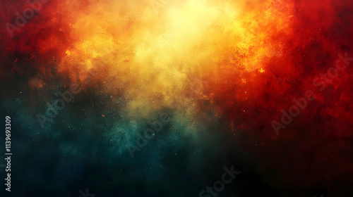 Fiery Abstract Art: Colors Blend, Textures Merge, Deep Hues Explode