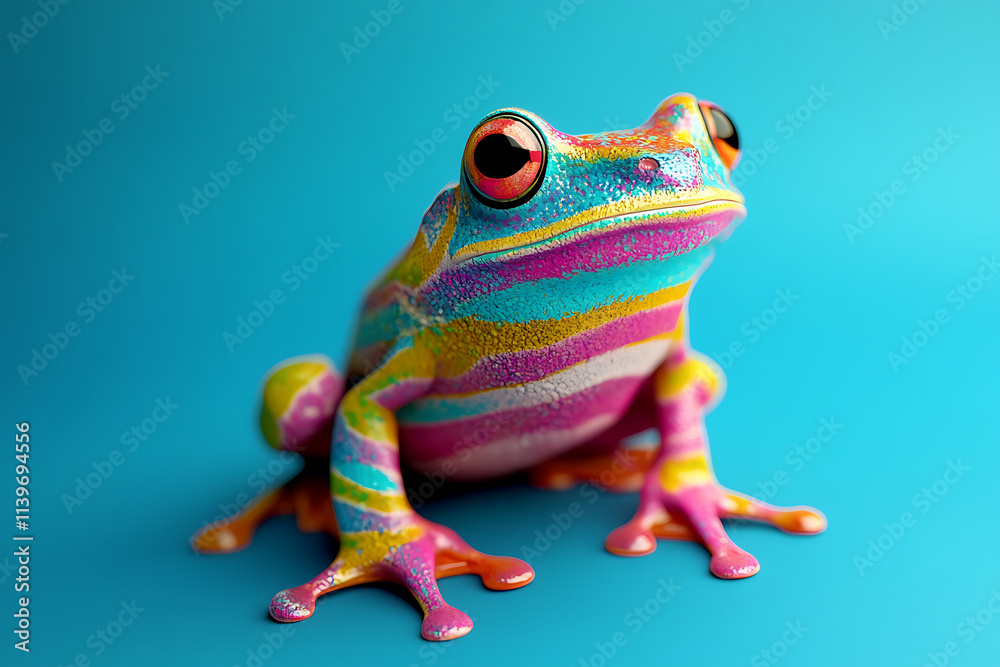 Naklejka premium Colorful Frog