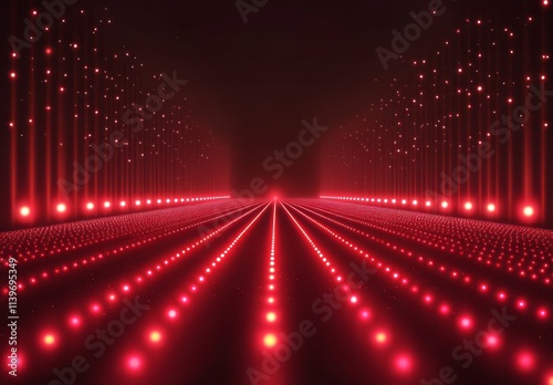 Red Light Pathway Glowing D...