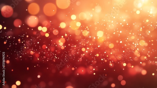 Abstract Red Gold Bokeh Bac...