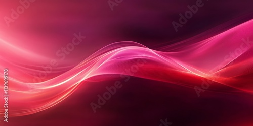 Abstract Red And Pink Wave ...