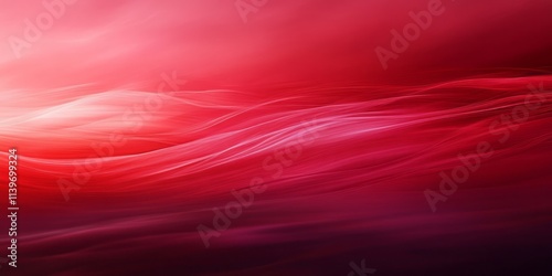 Abstract Red Waves Flowing ...