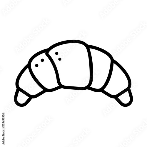Croissant isolated icon, french pastries vector symbol