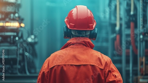 Electrical technician adjusting equipment in industrial setting