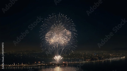 fireworks over the river