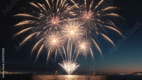 fireworks over the river