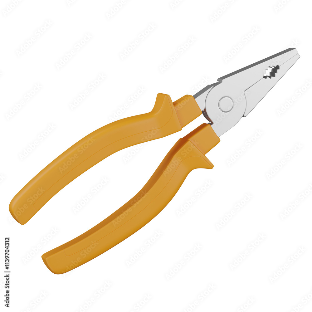Naklejka premium 3d render plier illustration
