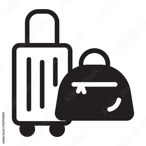 suitcase glyph icon