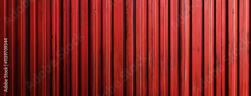 Red corrugated metal sheet ...