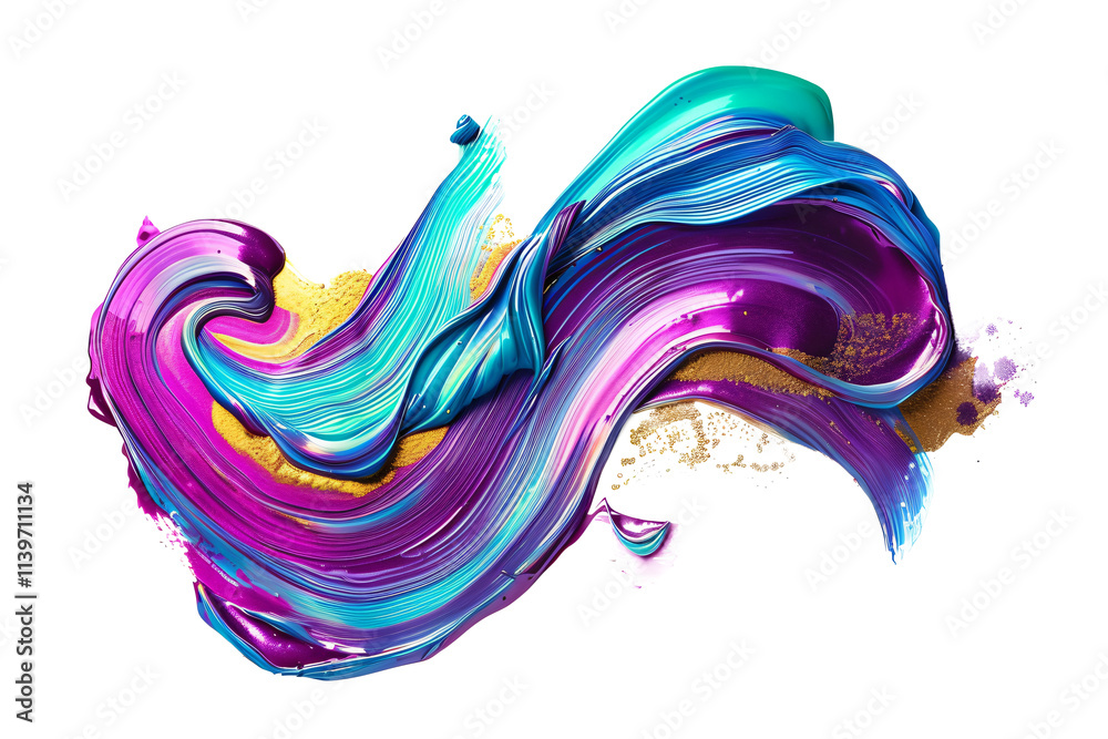 Obraz premium abstract brush stroke, paint splash, splatter, colorful curl, artistic spiral, oil paint,Abstract, Acrylic Painting, Art, Backgrounds
