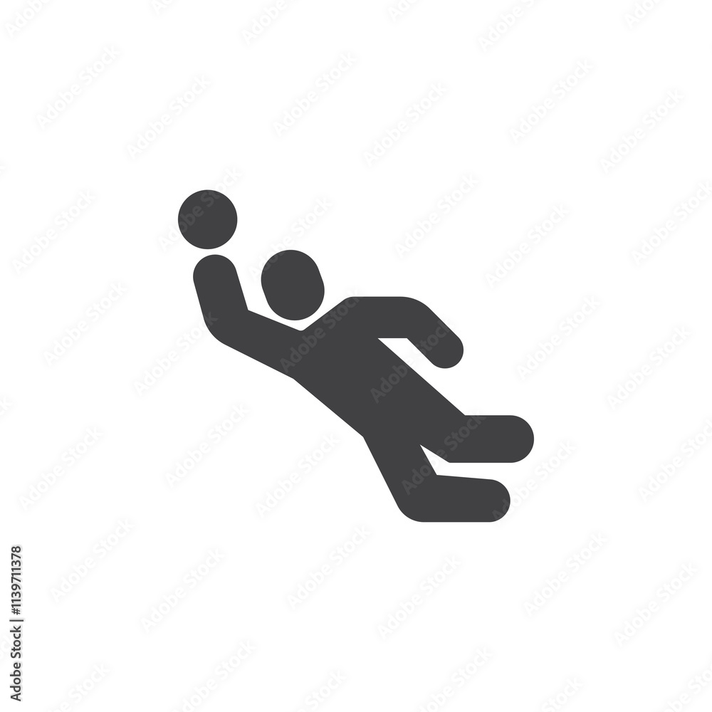 Goalkeeper catching the ball vector icon Goalkeeper catching the ball vector icon