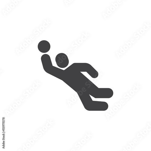 Goalkeeper catching the ball vector icon