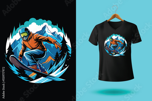 Snow winter sports tshirt design