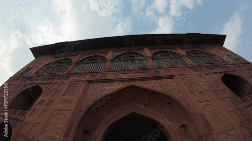 Exterior wall OF Naqqar khana Red fort Delhi, India photo