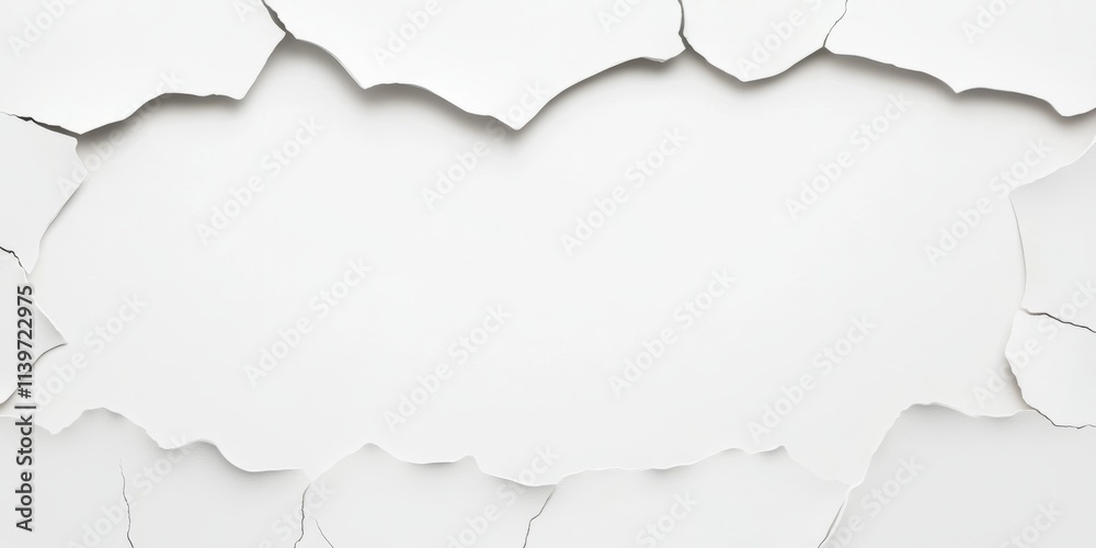 Contrast banner with empty space and ceramic fragments creating a clean aesthetic backdrop Contrast banner with empty space and ceramic fragments creating a clean aesthetic backdrop