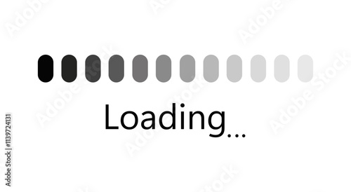 Loading bar isolated on white background. Loading panel. Vector lettering 
