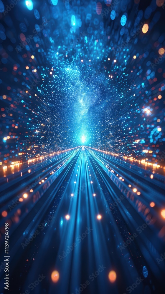 A vibrant, abstract representation of light and energy, suggesting motion through space. A vibrant, abstract representation of light and energy, suggesting motion through space.