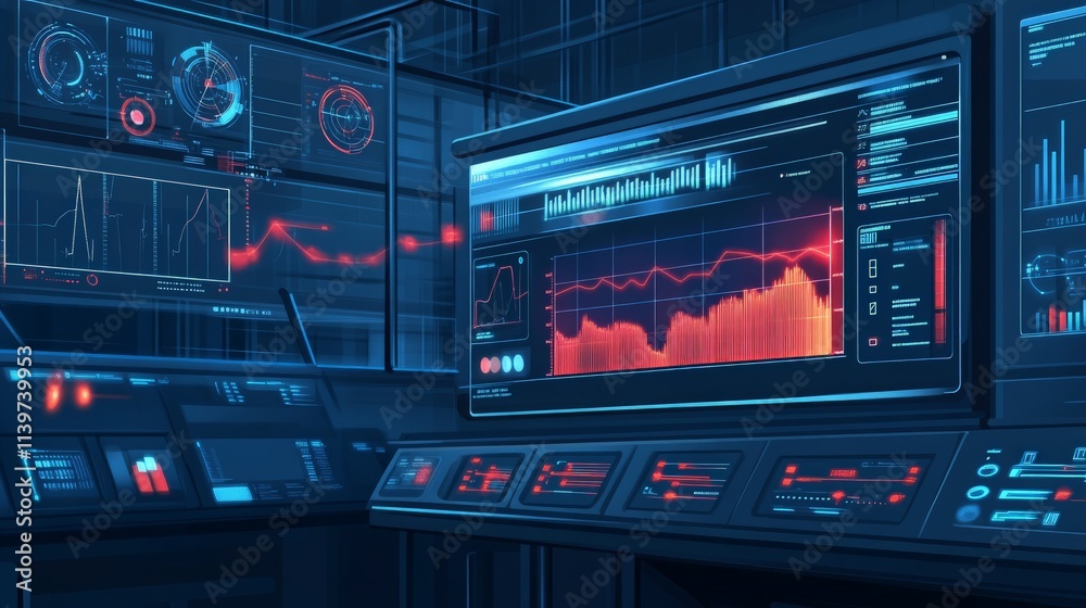 Energy Consumption Dashboard Visualization in Futuristic Style Energy Consumption Dashboard Visualization in Futuristic Style