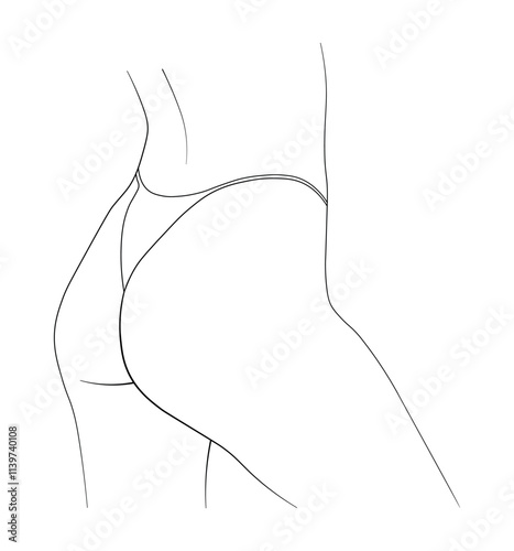 butt drawing woman hand drawing black and white sketch panties