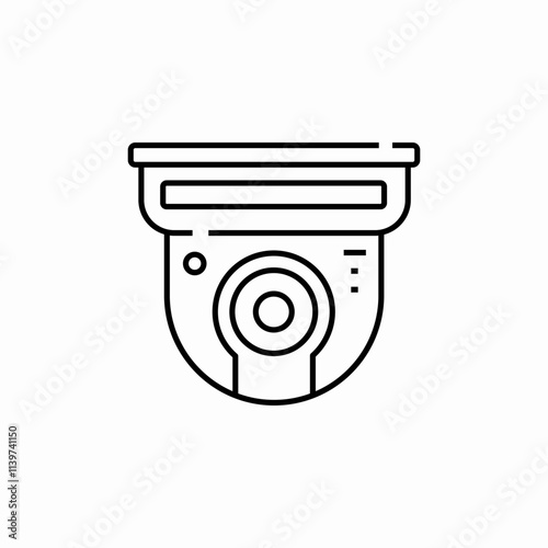 360 cctv camera icon sign vector