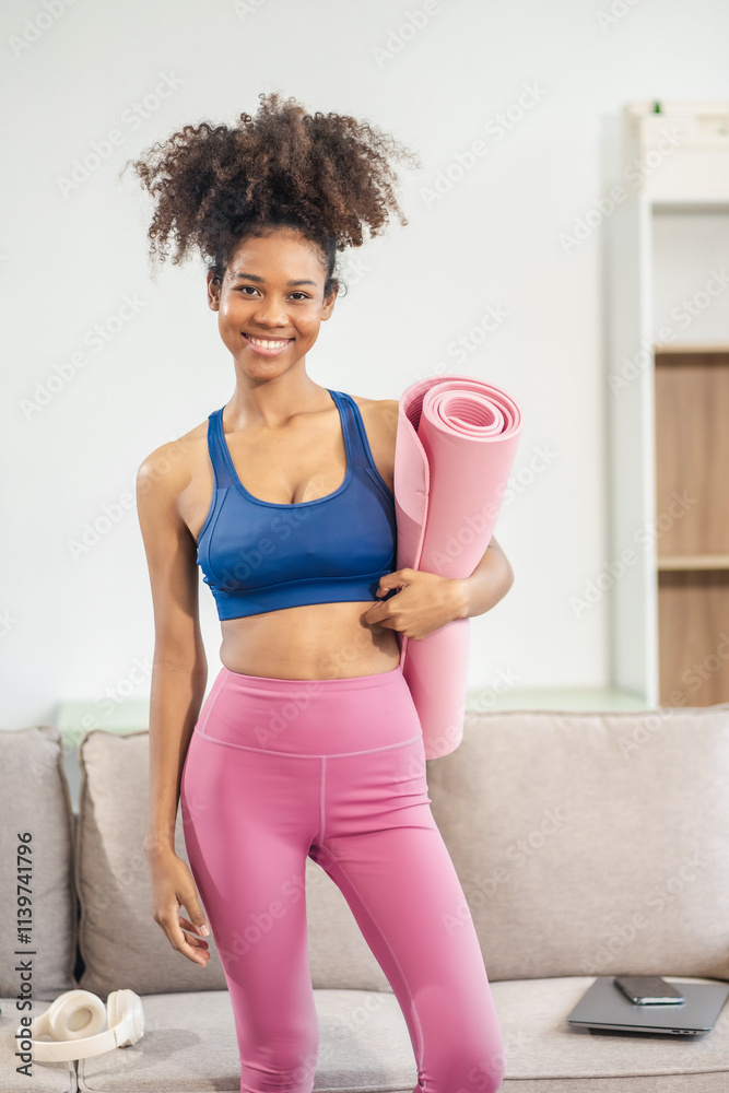 Black healthy woman workout at home, exercise, fit, doing yoga, home fitness concept, lifestyle people. Black healthy woman workout at home, exercise, fit, doing yoga, home fitness concept, lifestyle people.