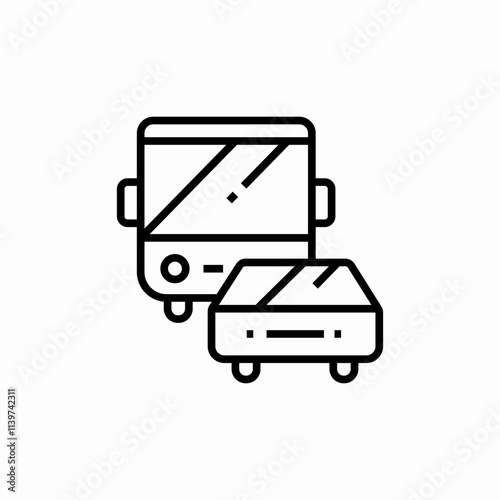 car bus traffic icon sign vector
