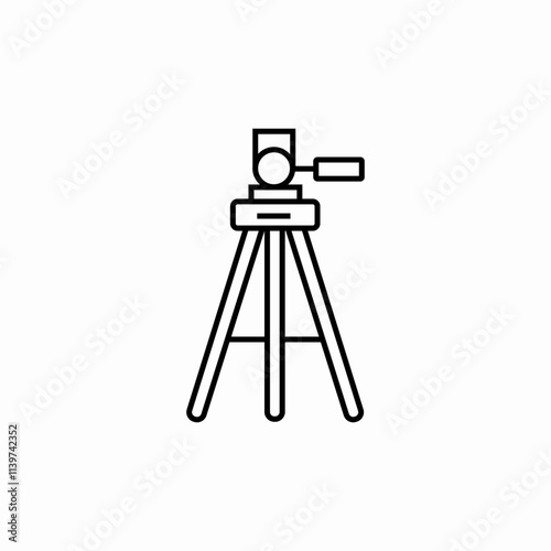 camera tripod icon sign vector