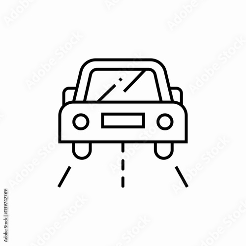 car vehicle road icon sign vector